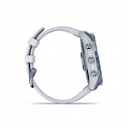 Умные часы Garmin Fenix 7X Sapphire Solar Edition, титановый синий минерал DLC, ремешок - белый