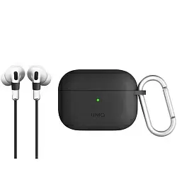 Чехол Uniq Vencer Hang case для Airpods Pro с карабином и шнурком, темно-серый