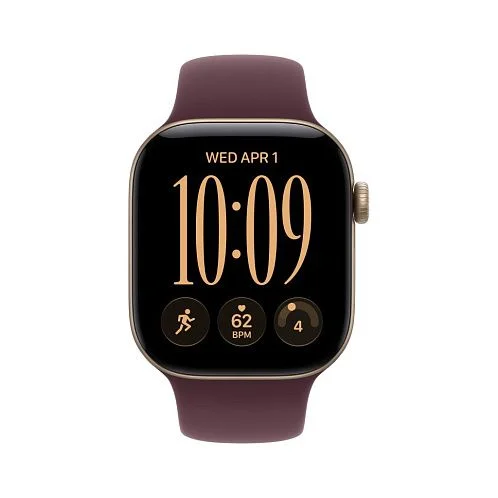 Watch S12, 42 mm,  "светлое золото" алюминий, ремешок Sport Band, бургунди M/L