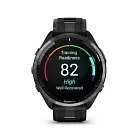 Умные часы Garmin Forerunner 965 черные, темно-серый DLC/титановый безель, ремешок - черный