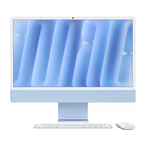 iMac 24" Retina 4,5K, (M4 10C CPU, 10C GPU, 2024), 24 ГБ, 512 ГБ SSD, голубой