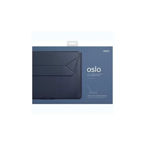 Чехол Uniq Oslo V.2 PU leather Magnetic для ноутбуков 14", складной, подставка, new, синий