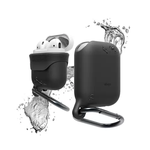 Чехол Elago Waterproof hang case для AirPods, черный 