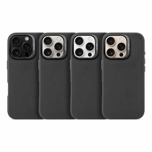 Чехол Decoded Leather Back Cover для iPhone 16 Pro Max, черный