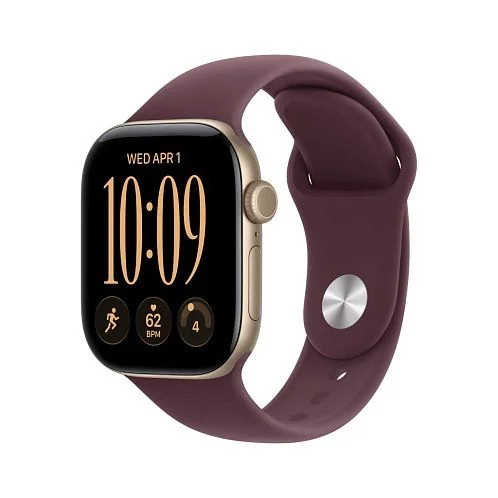 Watch S12, 42 mm,  "светлое золото" алюминий, ремешок Sport Band, бургунди M/L