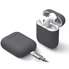 Чехол Elago Slim case для AirPods Gen 1 & 2, силикон, темно-серый