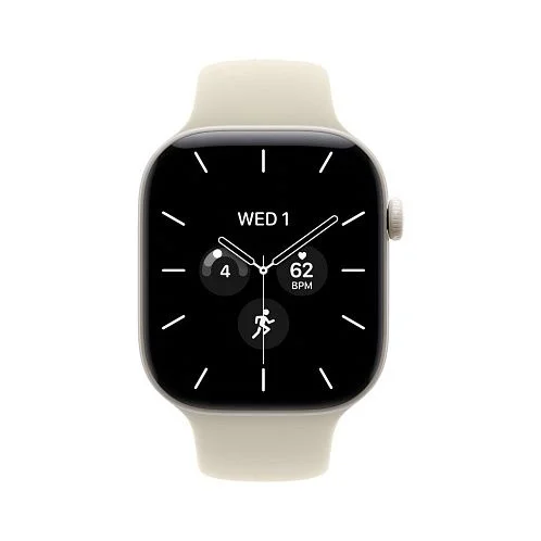 Watch S12, 46 mm,  "жемчужный белый" керамика, ремешок Sport Band, песочный M/L