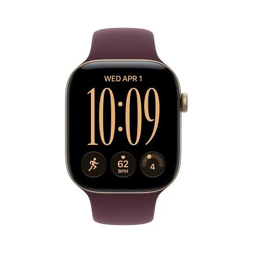 Watch S12, 46 mm,  "светлое золото" алюминий, ремешок Sport Band, бургунди M/L