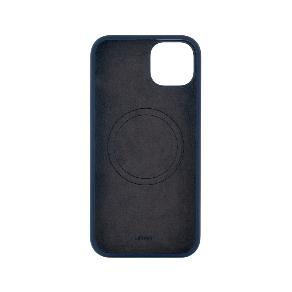 Чехол uBear для iPhone 15 Plus Touch Mag Case, силикон, софт-тач,  тёмно-синий