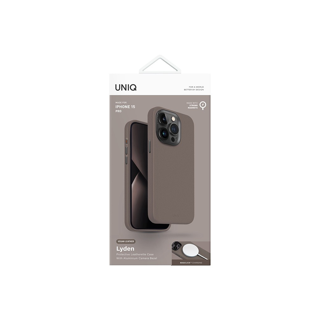 Чехол Uniq для iPhone 15 Pro Lyden, MagSafe, серый