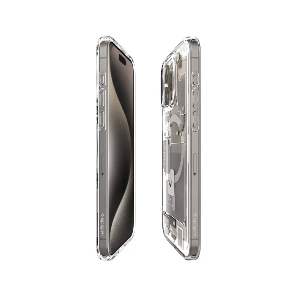 Купить Чехол SPIGEN Ultra Hybrid Zero One (MagFit) для iPhone 15 Pro Max,  прозрачный / серый в Москве в сети магазинов iShop