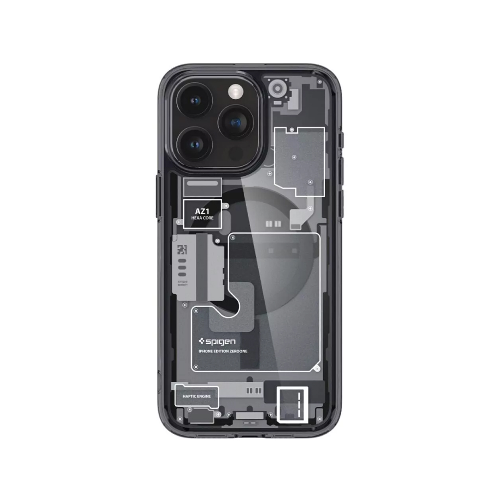 Купить Чехол SPIGEN Ultra Hybrid (MagFit) Zero One для iPhone 15 Pro,  черный в Москве в сети магазинов iShop