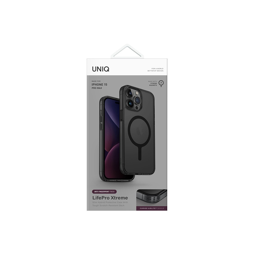 Купить Чехол Uniq для iPhone 15 Pro Max Lifepro Xtreme AF, MagSafe,  темно-серый в Москве в сети магазинов iShop