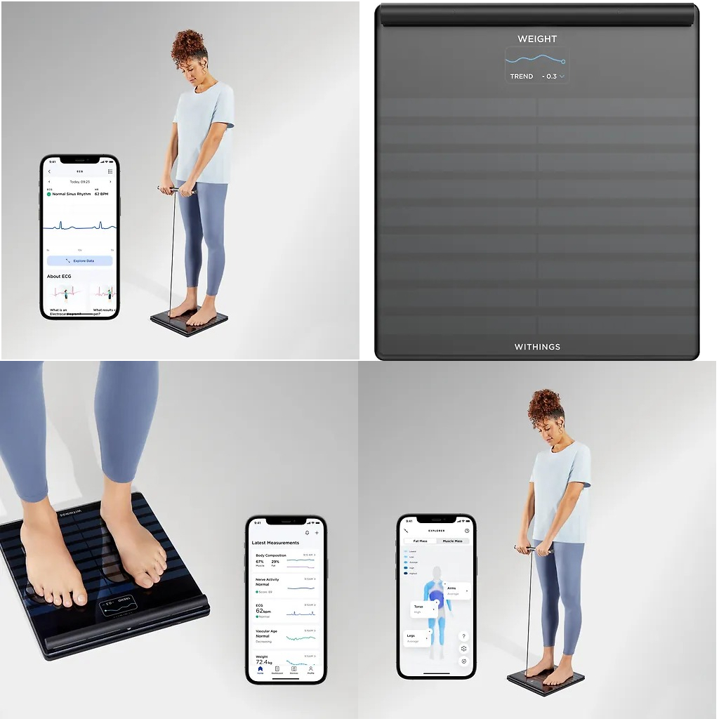 Купить Беспроводные весы Withings Body Scan, с анализом состава массы тела  и измерением пульса, черный в Москве в сети магазинов iShop