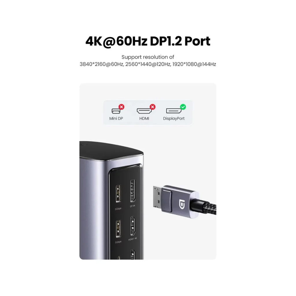 Купить USB-хаб UGREEN CM555 Revodok Pro 12-in-1 8K@60Hz USB-C, серый в  Москве в сети магазинов iShop