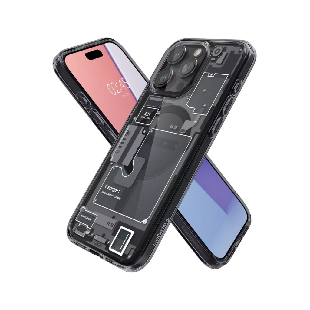 Купить Чехол SPIGEN Ultra Hybrid (MagFit) Zero One для iPhone 15 Pro,  черный в Москве в сети магазинов iShop