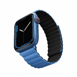 Ремешок Uniq Revix для Apple Watch 49/45/44/42 mm, двухсторонний, синий/черный