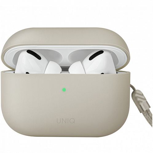 Чехол Uniq LINO Liquid для Airpods Pro 2, силикон, бежевый