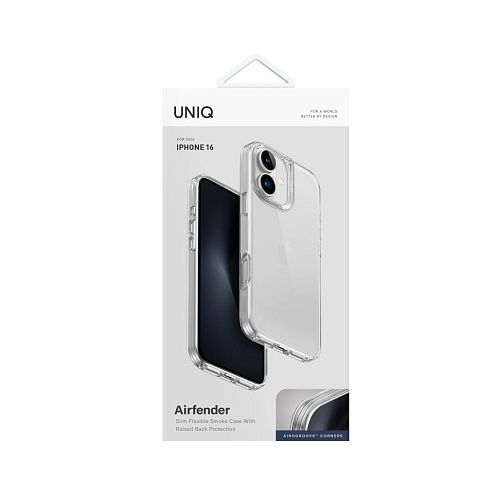 Чехол Uniq для iPhone 16 Air Fender, прозрачный