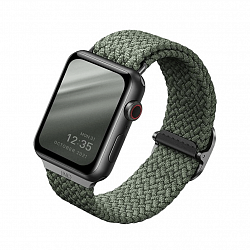 Ремешок Uniq ASPEN для Apple Watch 40/38 mm, плетеный, зеленый
