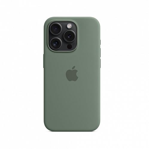 Чехол Apple для iPhone 15 Pro, MagSafe, силикон, кипарис