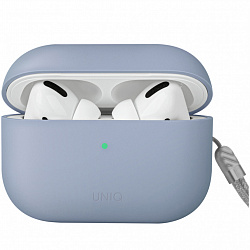 Чехол Uniq LINO Liquid для Airpods Pro 2, силикон, голубой