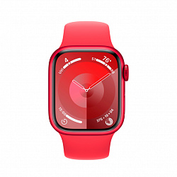 Watch S9, 41 mm, (PRODUCT)RED, силиконовый ремешок красный M/L