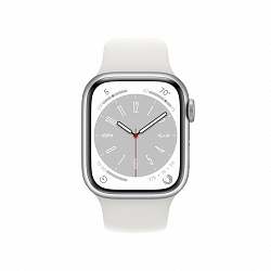 Watch S8, 45 mm, серебристый, белый, ремешок M/L