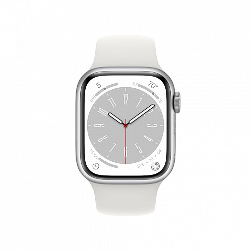 Watch S8, 45 mm, серебристый, белый, ремешок M/L