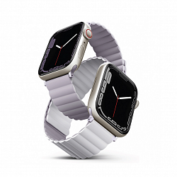 Ремешок Uniq Revix для Apple Watch 49/45/44/42 mm, двухсторонний, сиреневый/белый