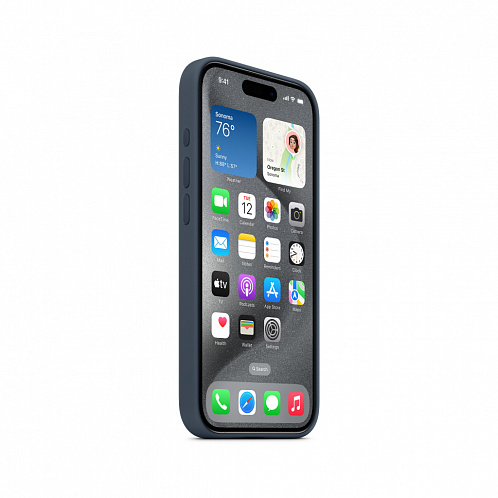 Чехол Apple для iPhone 15 Pro, MagSafe, силикон, штормовой синий