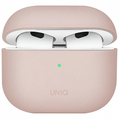 Чехол Uniq LINO Liquid для Airpods 3, силикон, розовый