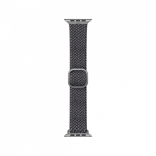 Ремешок Uniq ASPEN для Apple Watch 45/44/42 mm, плетеный, серая галька