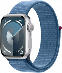 Watch S9, 41 mm, серебристый, Sport Loop Ремешок "грозовой синий"