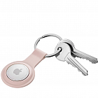 Чехол uBear Touch Ring Case для Apple AirTag с кольцом, силиконовый, розовый
