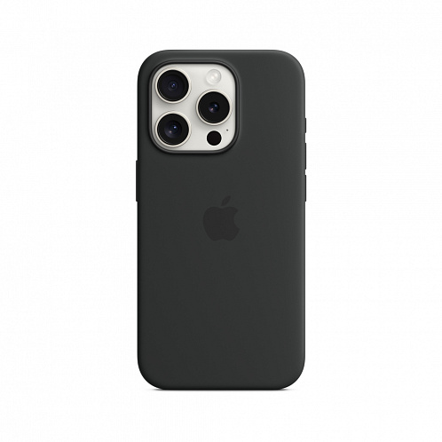 Чехол Apple для iPhone 15 Pro, MagSafe, силикон, черный