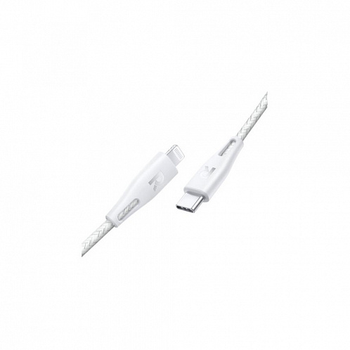 Кабель RAVPower MFI USB-C / lightning, 2м, нейлон, белый
