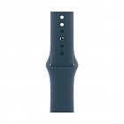 Watch S9, 45 mm, серебристый, "грозовой синий", силиконовый ремешок M/L