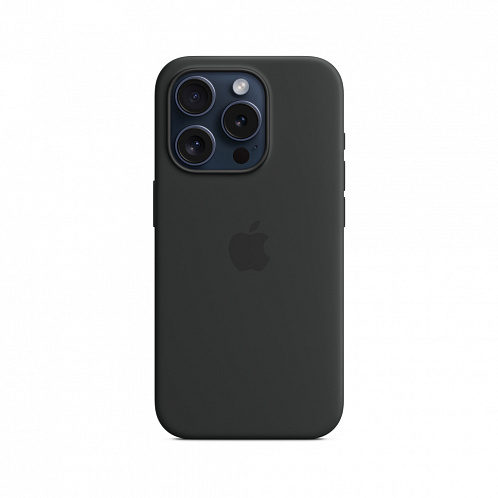 Чехол Apple для iPhone 15 Pro, MagSafe, силикон, черный