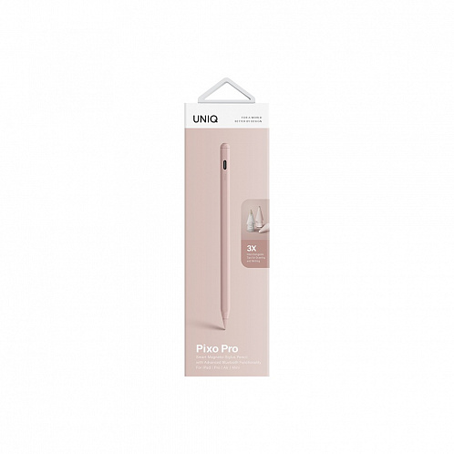 Стилус Uniq PIXO PRO Magnetic Stylus для iPad, с беспроводной зарядкой, розовый