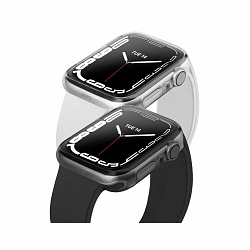 Чехол Uniq Glase для Apple Watch 41 mm, (набор из 2 шт.) позрачный и серый