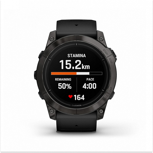 Умные часы Garmin Epix Pro (Gen 2) Standard Edition 51 мм, серый, ремешок - силикон, черный
