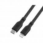 Кабель uBear Trend Cable, Lightning / USB-C, 1.2м, черный