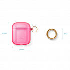 Чехол Elago Clear Hang case для AirPods Gen 1 & 2, розовый неон