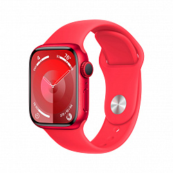 Watch S9, 41 mm, (PRODUCT)RED, силиконовый ремешок красный S/M