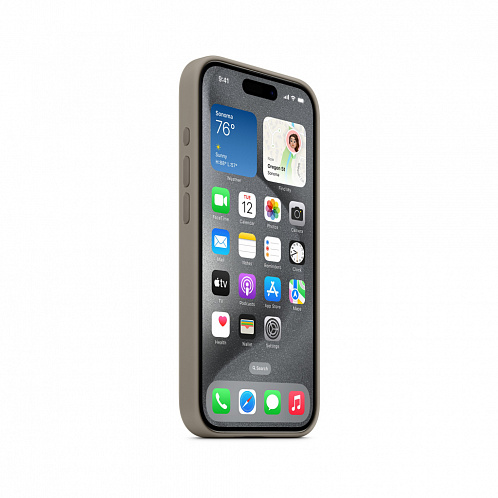 Чехол Apple для iPhone 15 Pro, MagSafe, силикон, Clay