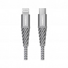 Кабель HARDIZ MFI USB-C / Lightning (C94) PD, 1.8м, серый