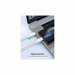Кабель RAVPower MFI USB-C / lightning, 2м, нейлон, белый