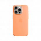 Чехол Apple для iPhone 15 Pro, MagSafe, силикон, апельсиновый