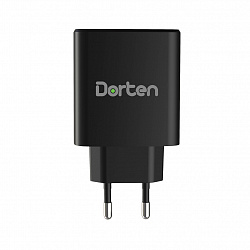 Сетевое зарядное устройство Dorten 3-Port USB Smart ID 30W Wall Quick Charger: QC3.0+2.4A, черный